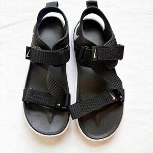 Nike Black & White Womens Vista Sandals Adjustable Straps Lightweight 10 US